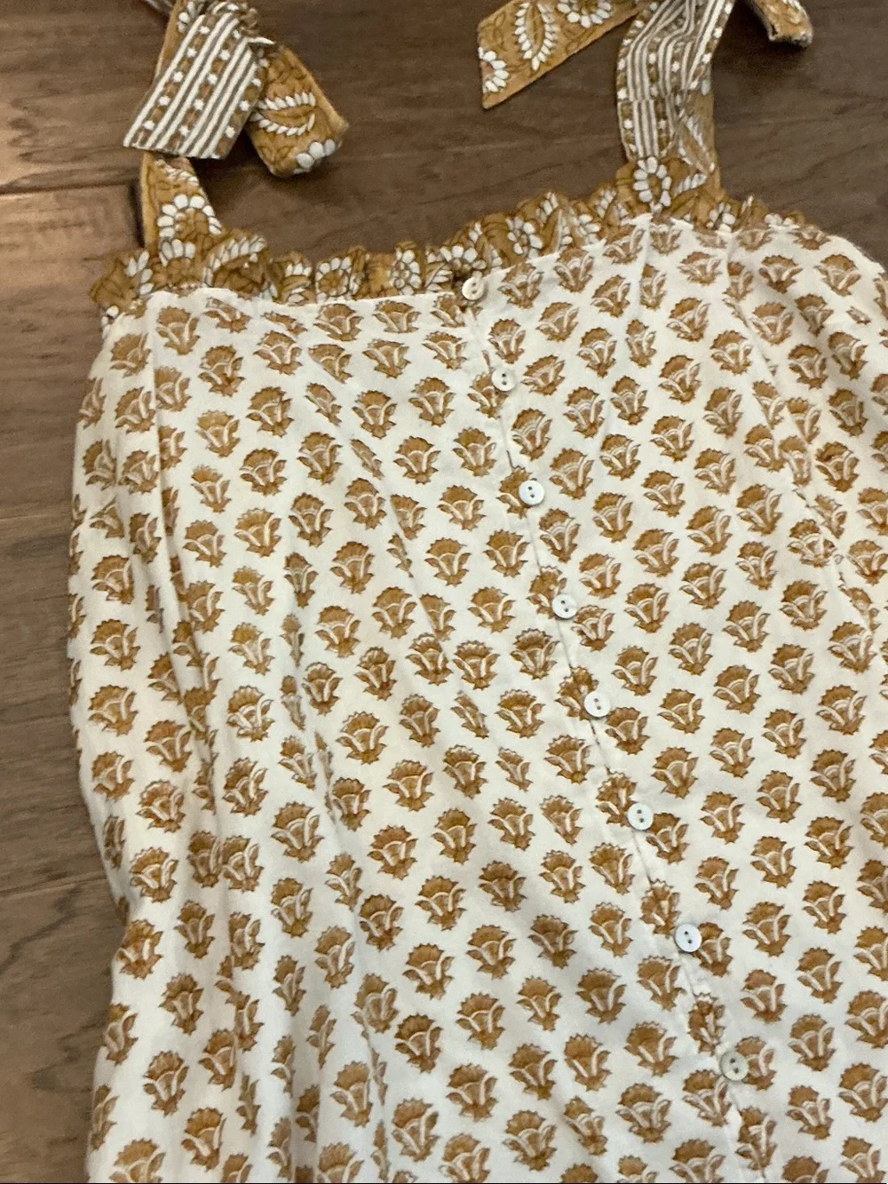 Cleobella Tillie Mini Dress in the Honey Mix Print colorway M Organic Cotton - Picture 5 of 13